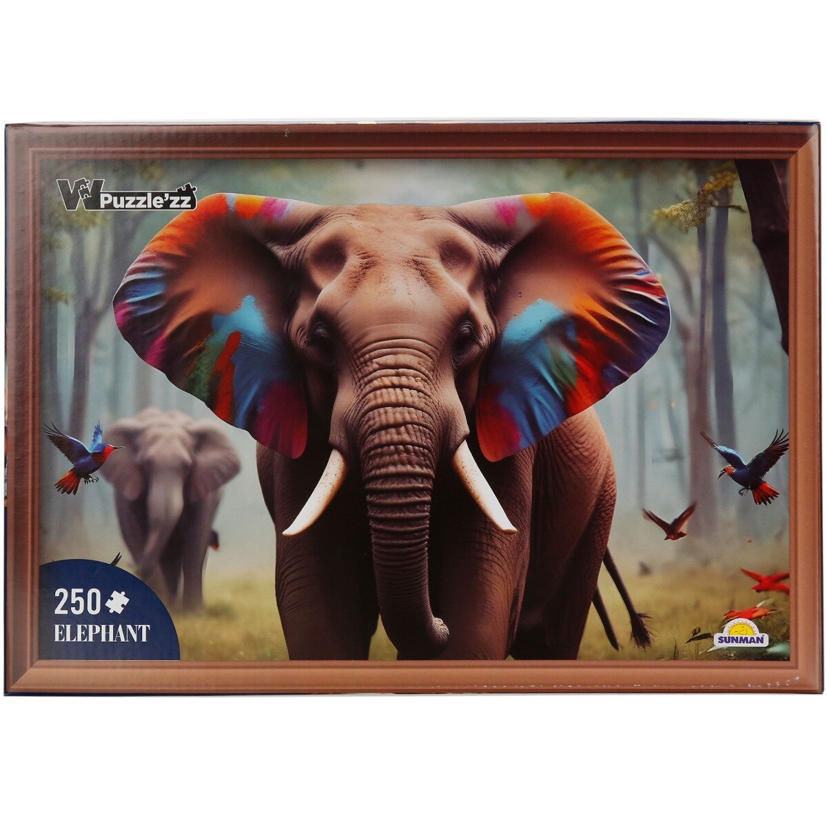 Witty Puzzlezz Puzzle Elefant cu urechi colorate 250 piese
