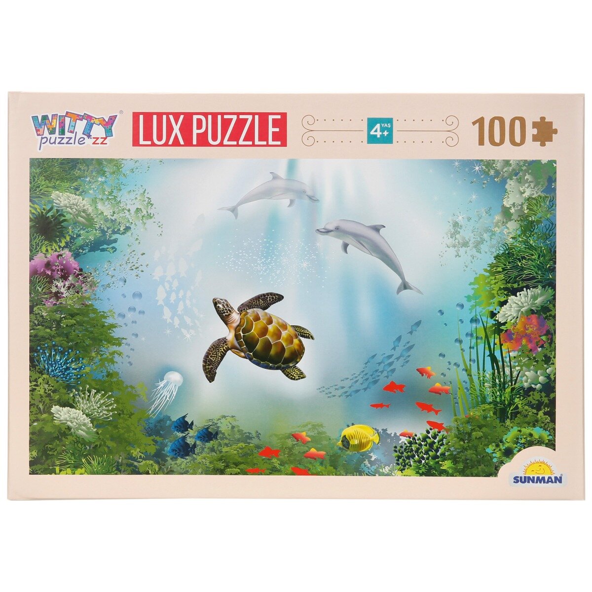 Witty Puzzlezz Puzzle Luxury Broaste testoase si delfini 100 piese