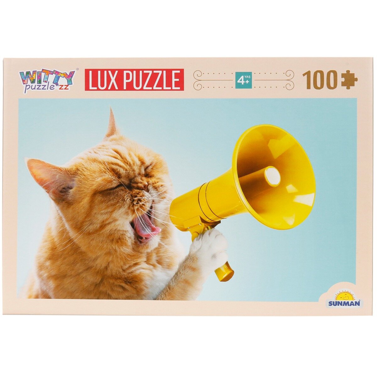 Witty Puzzlezz Puzzle Luxury Pisica cu megafon 100 piese