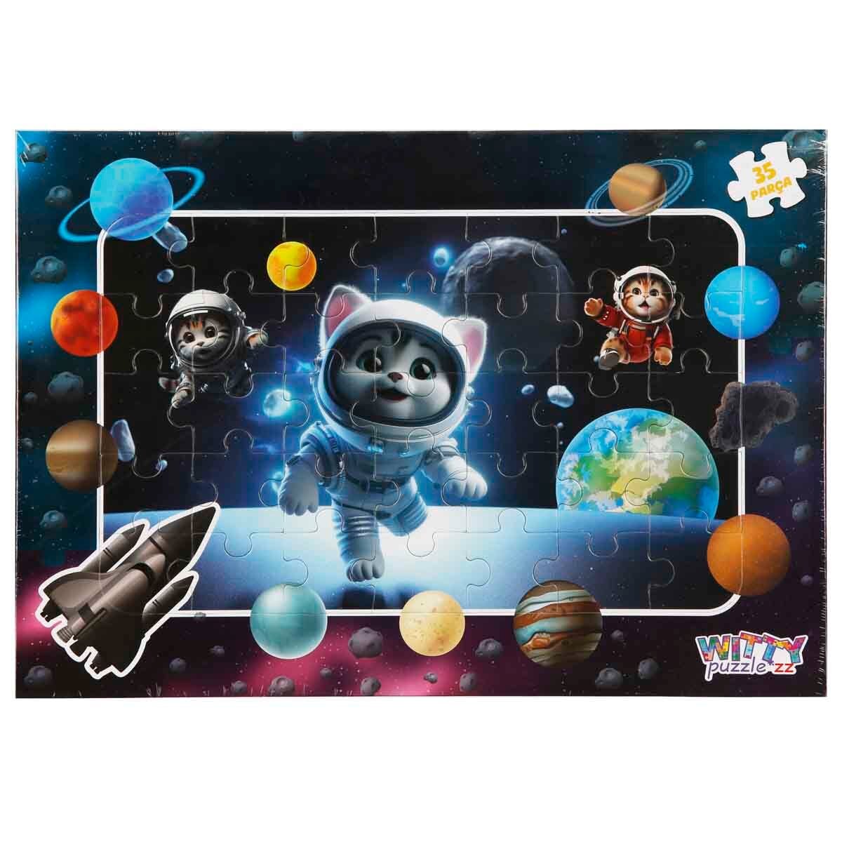 Witty Puzzlezz Puzzle Pisica astronaut 35 piese