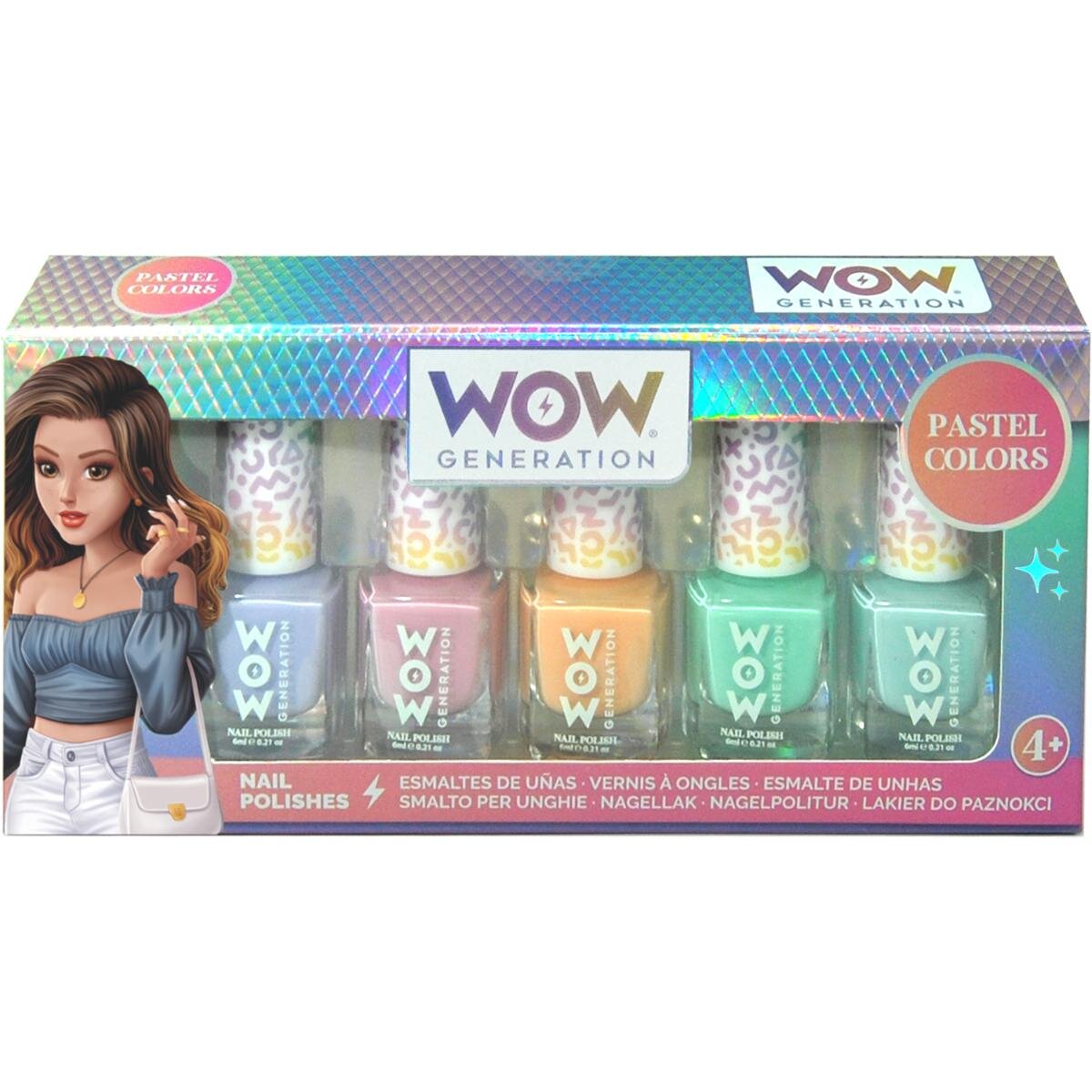 Wow Generation Set 5 lacuri de unghii in culori pastelate 6 ml