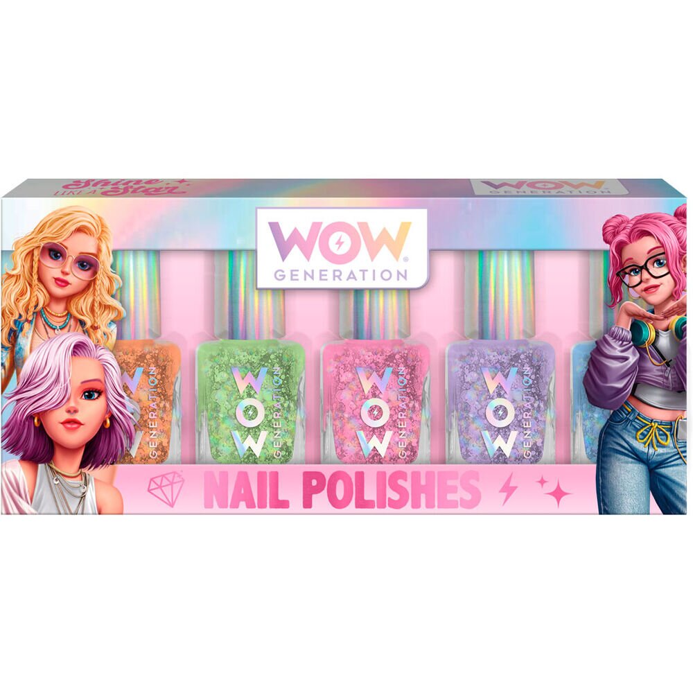 Wow Generation Set 5 lacuri de unghii stralucitoare Shine like a Star