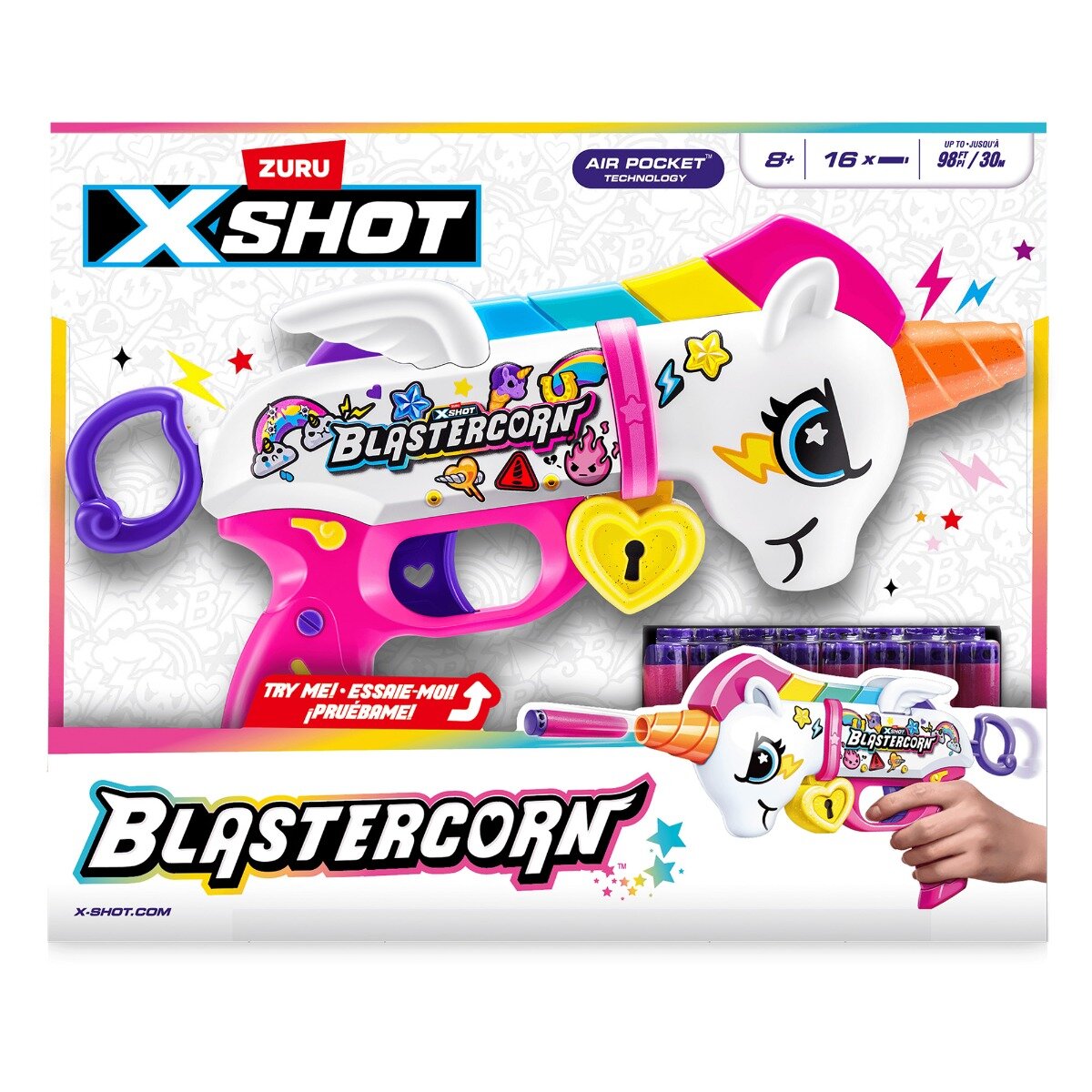 X-Shot Arma de jucarie cu 16 sageti din burete Blastercorn