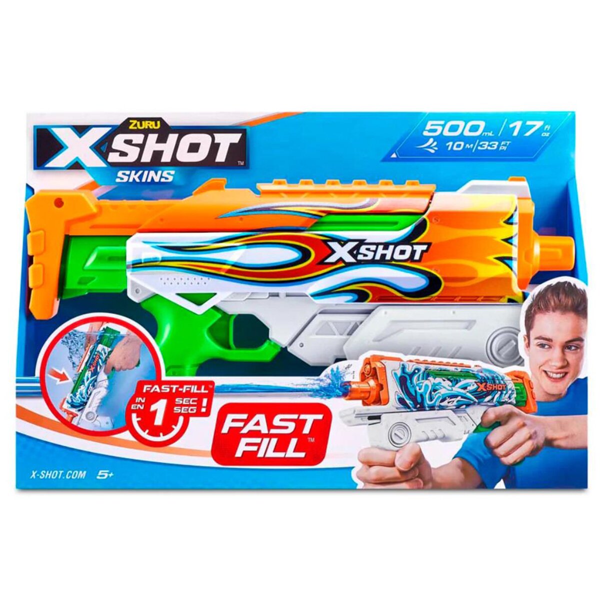X-Shot Pistol cu apa cu incarcare rapida Hyperload Blazer
