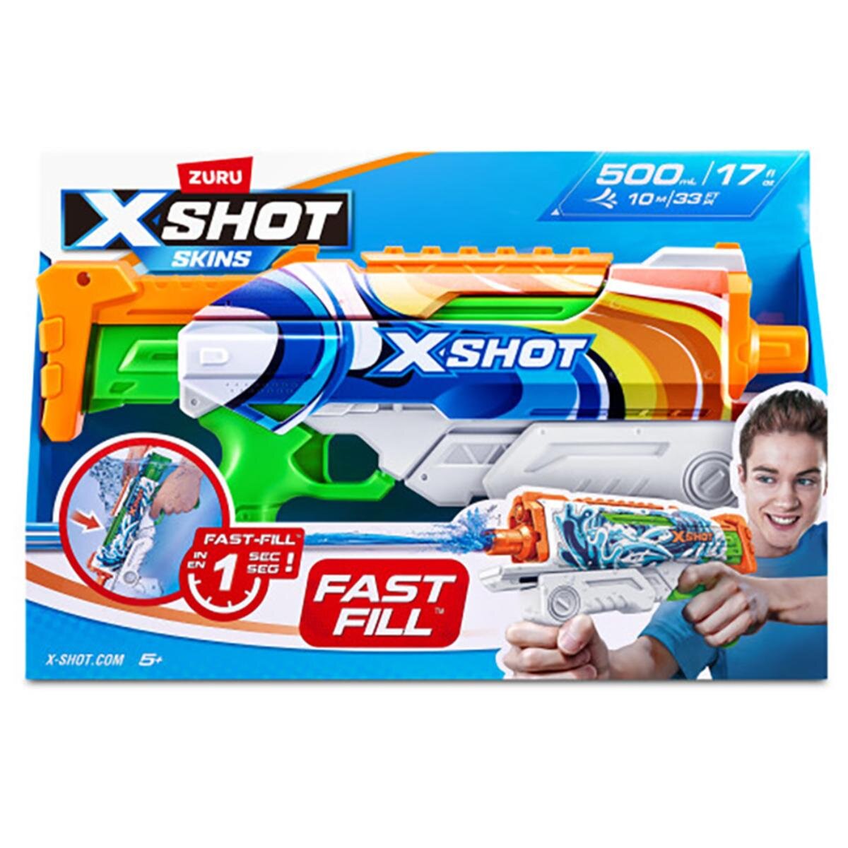 X-Shot Pistol cu apa cu incarcare rapida Hyperload Cruiser