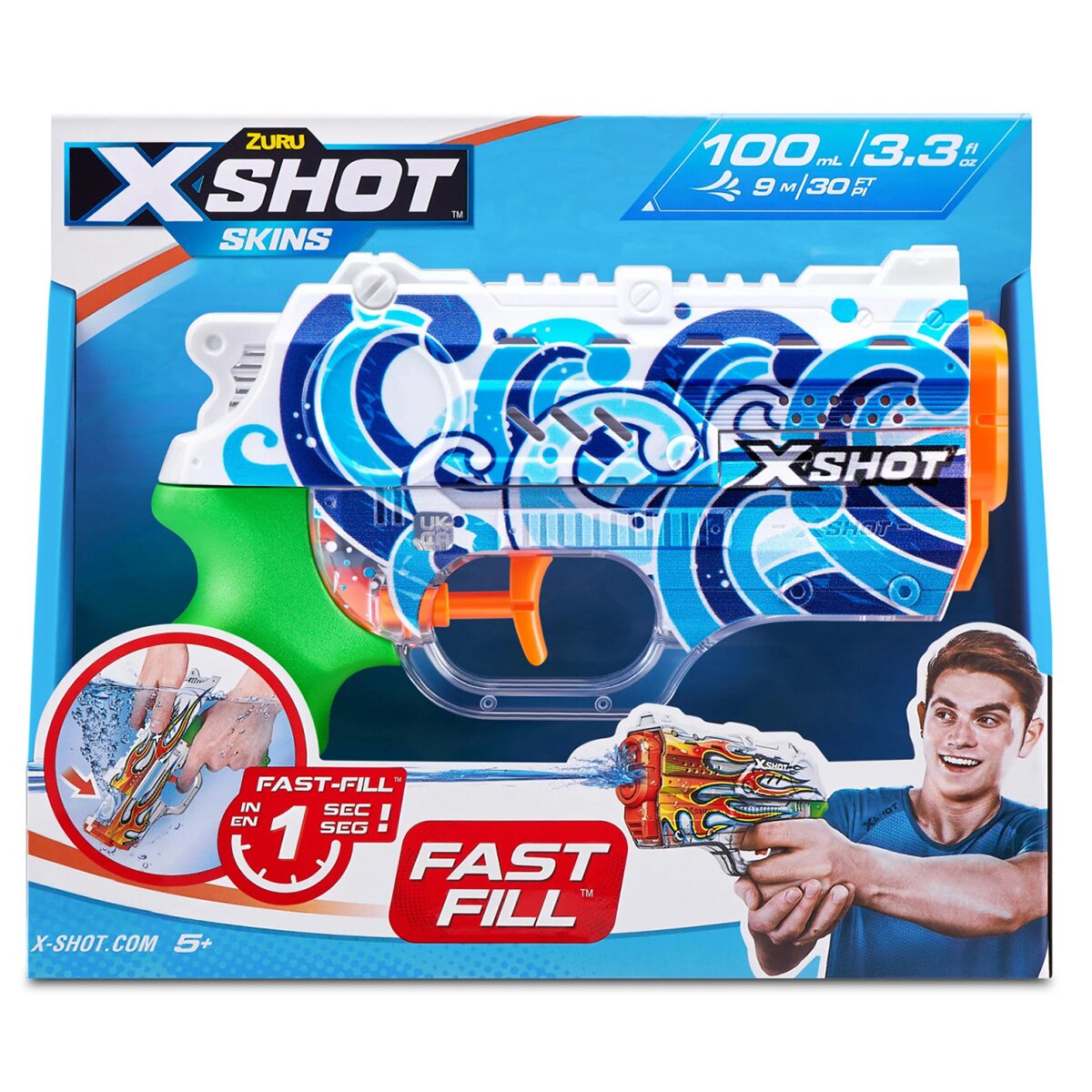 X-Shot Pistol cu apa cu incarcare rapida Nano Hydra