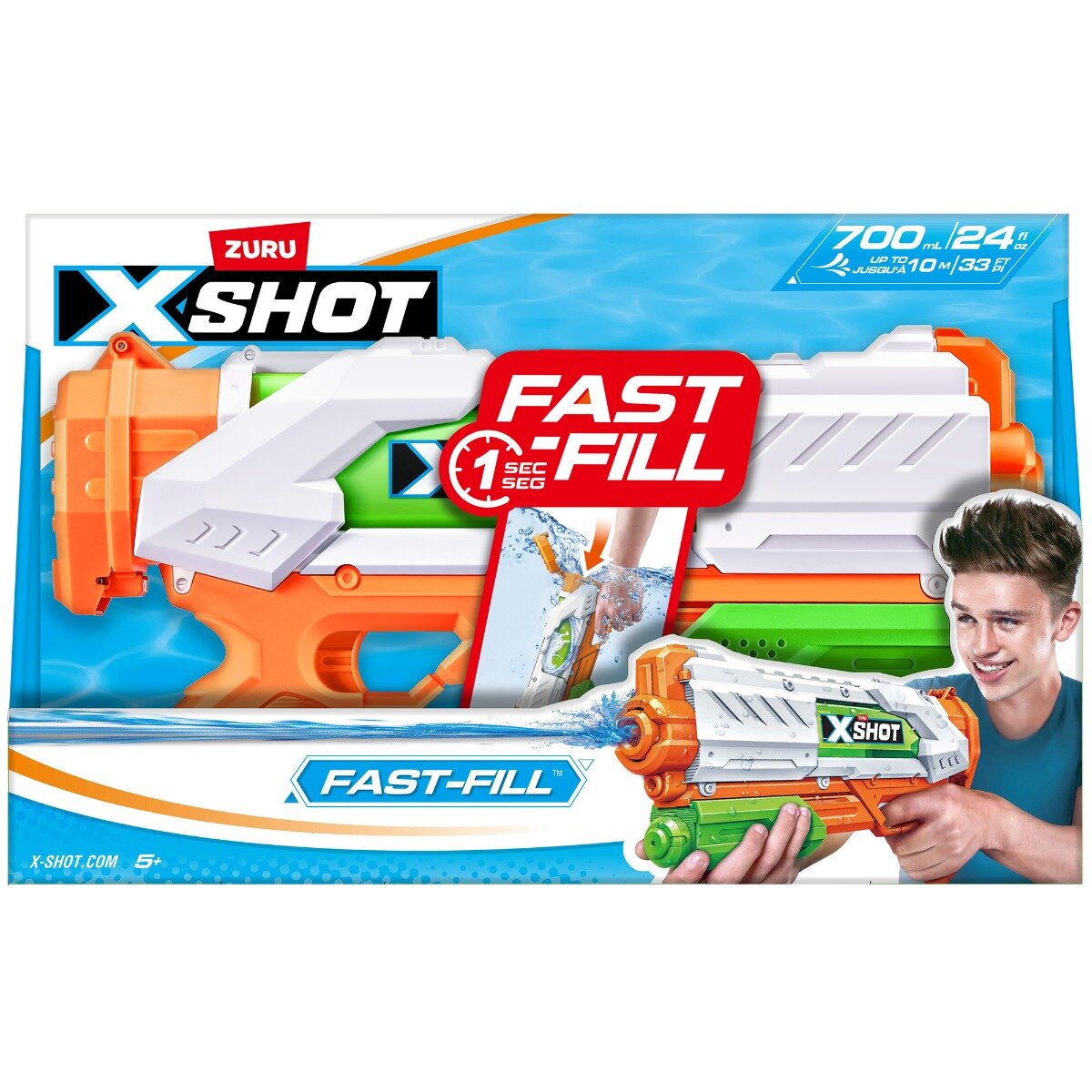 X-Shot Pistol cu apa Fast Fill Blaster Mediu