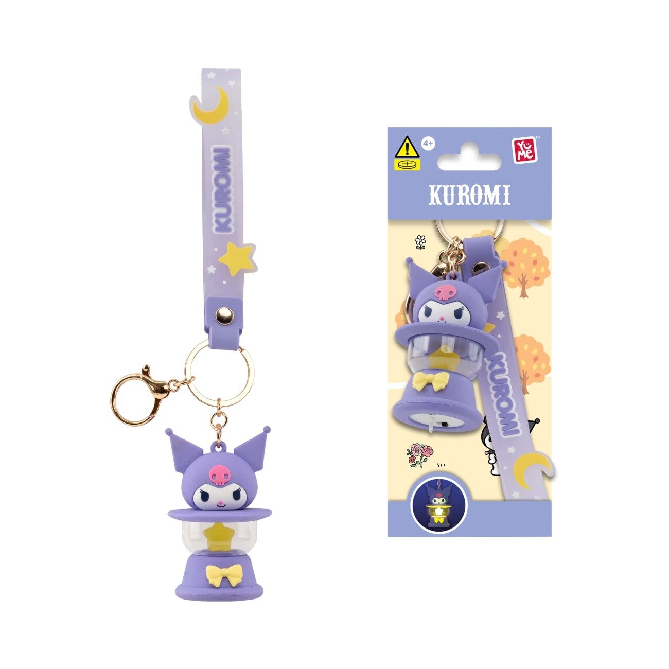 Yume Breloc cu lumini si curea Hello Kitty and Friends Camping Lamp Series Kuromi
