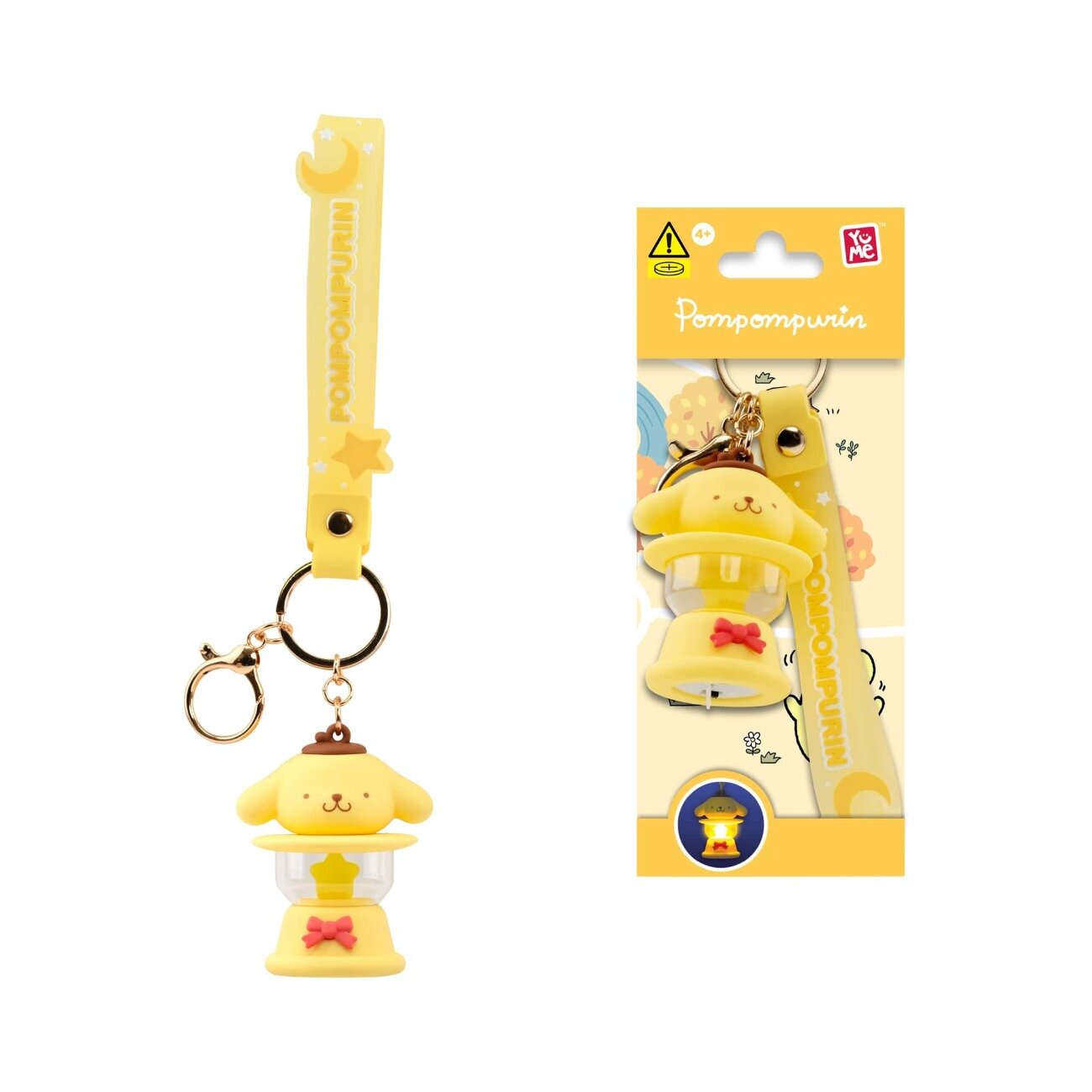 Yume Breloc cu lumini si curea Hello Kitty and Friends Camping Lamp Series Pompompurin