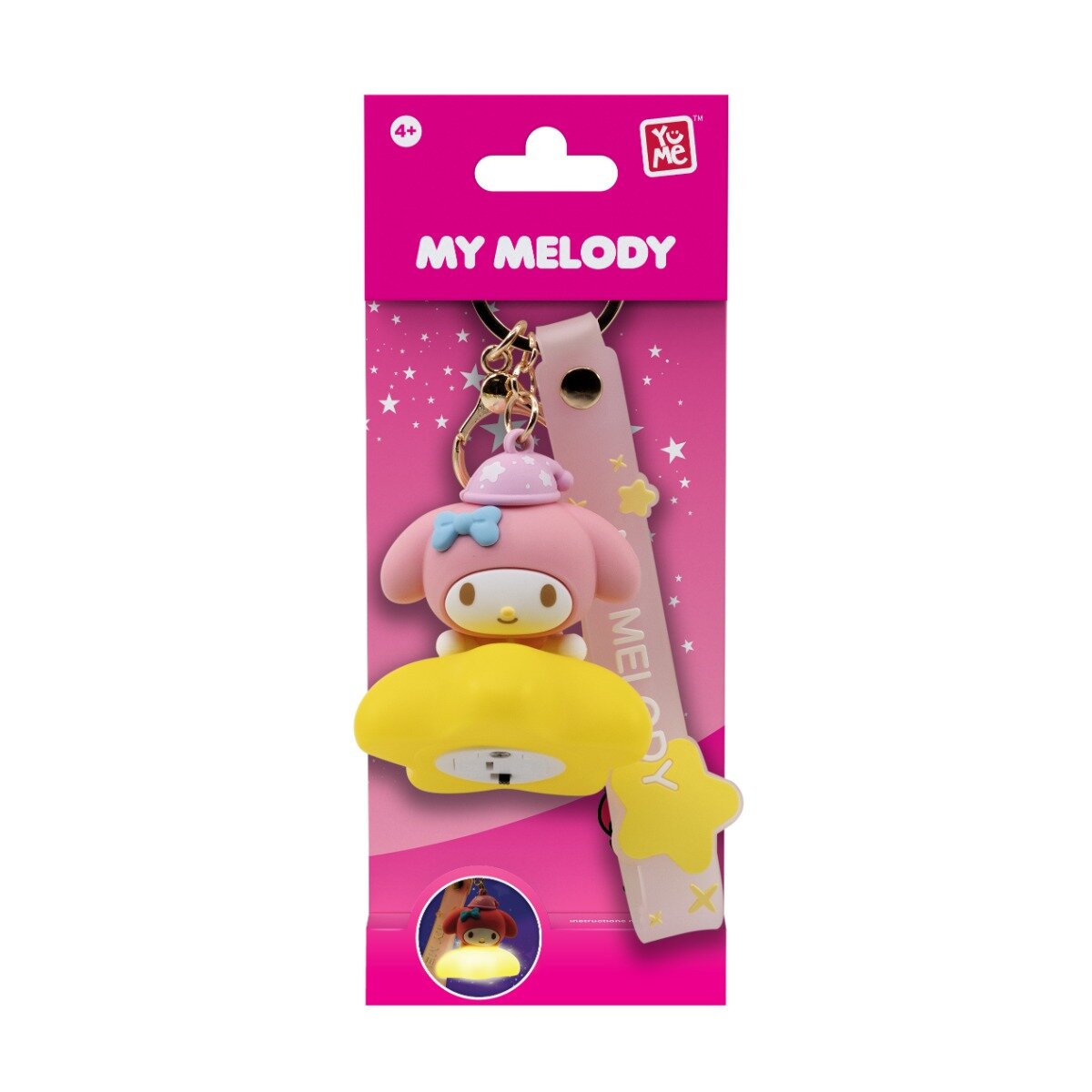 Yume Breloc si curea Seria Light-Up Star My Melody