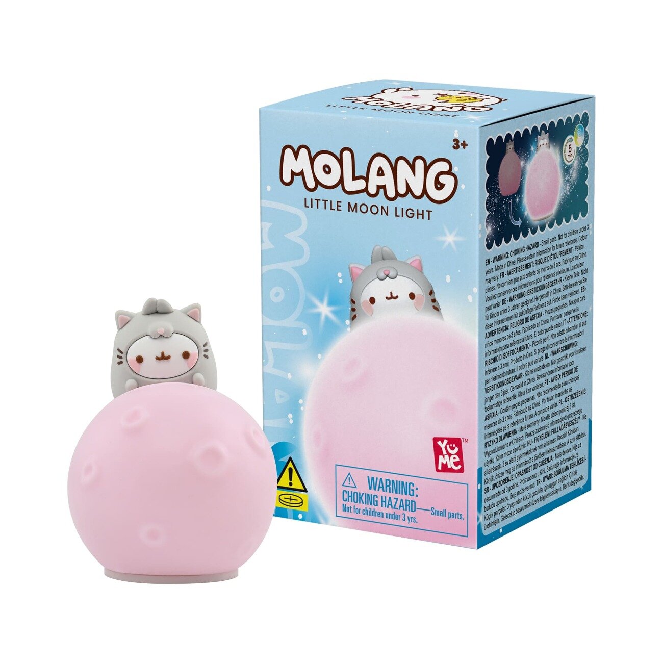 Yume Lampa de veghe cu figurina Molang Little Moon Light Roz