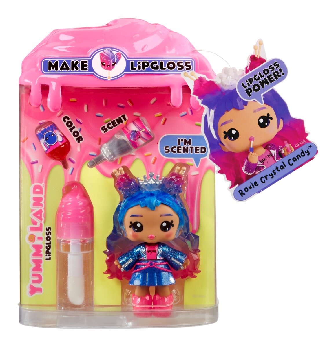 Yummiland Papusa Lipgloss Doll S2 Roxie Crystal Candy 525486EUC