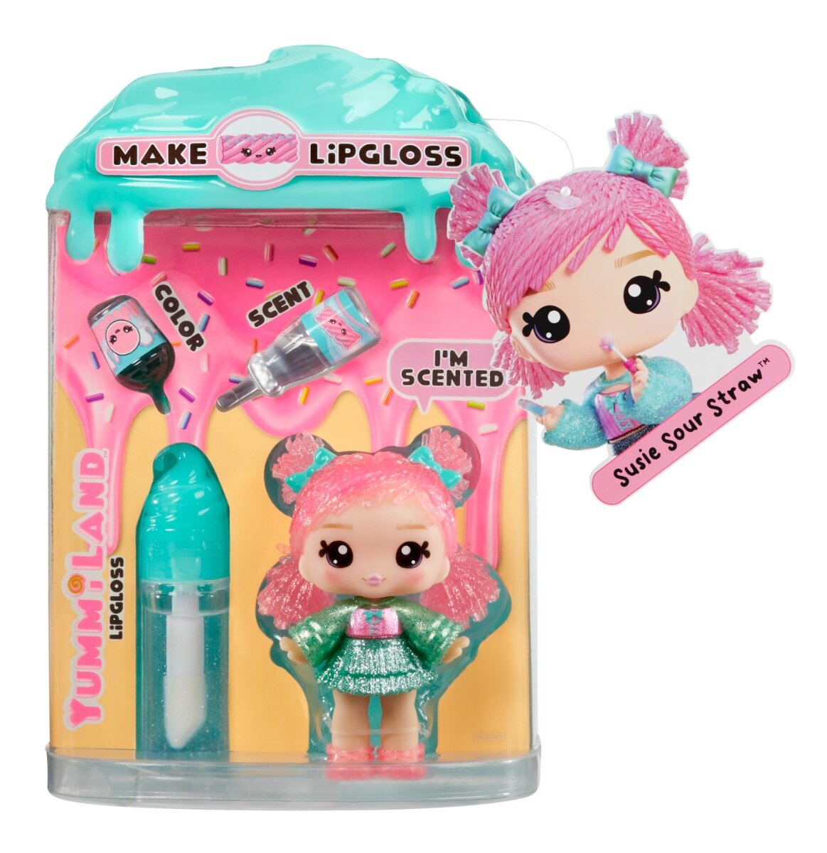Yummiland Papusa Lipgloss Doll S2 Susie Sour Straw 525479EUC