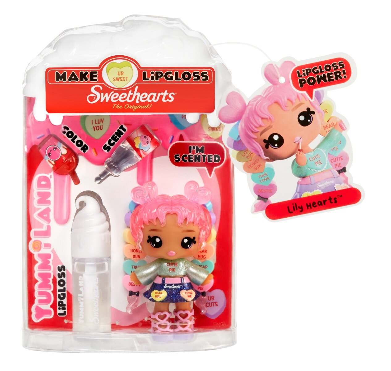 Yummiland Papusa Lipgloss Doll Sweethearts Lily Hearts 526438EUC