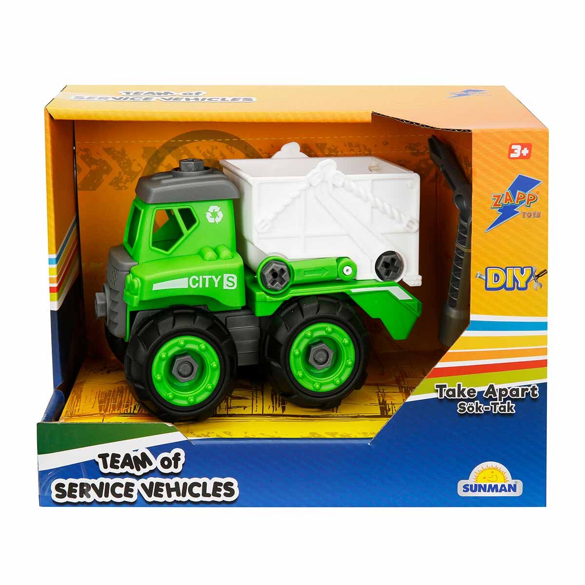 Zapp Toys Masina de reciclare cu basculanta si surubelnita 16 cm