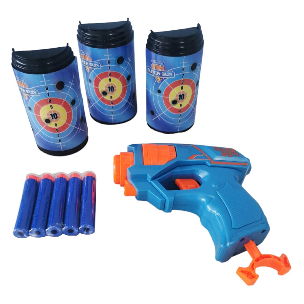 Zapp Toys Pistol cu 10 sageti din burete si 3 tinte Sniper 1