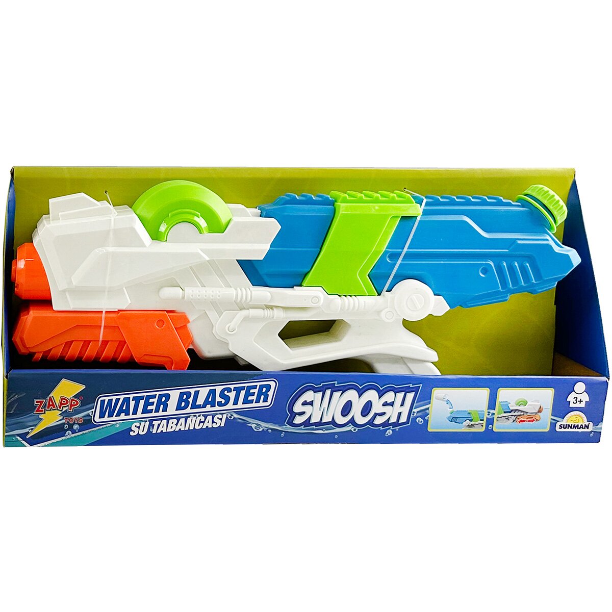 Zapp Toys Pistol cu apa Swoosh Alb-Albastru 41.5 cm