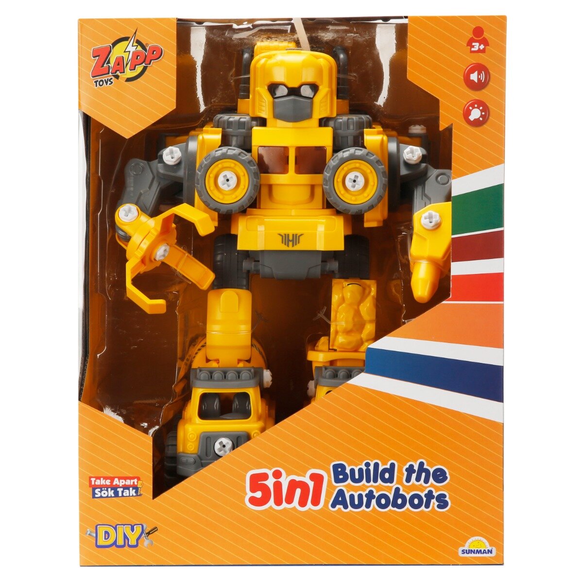 Zapp Toys Robot transformabil 5in1 Autobots Galben
