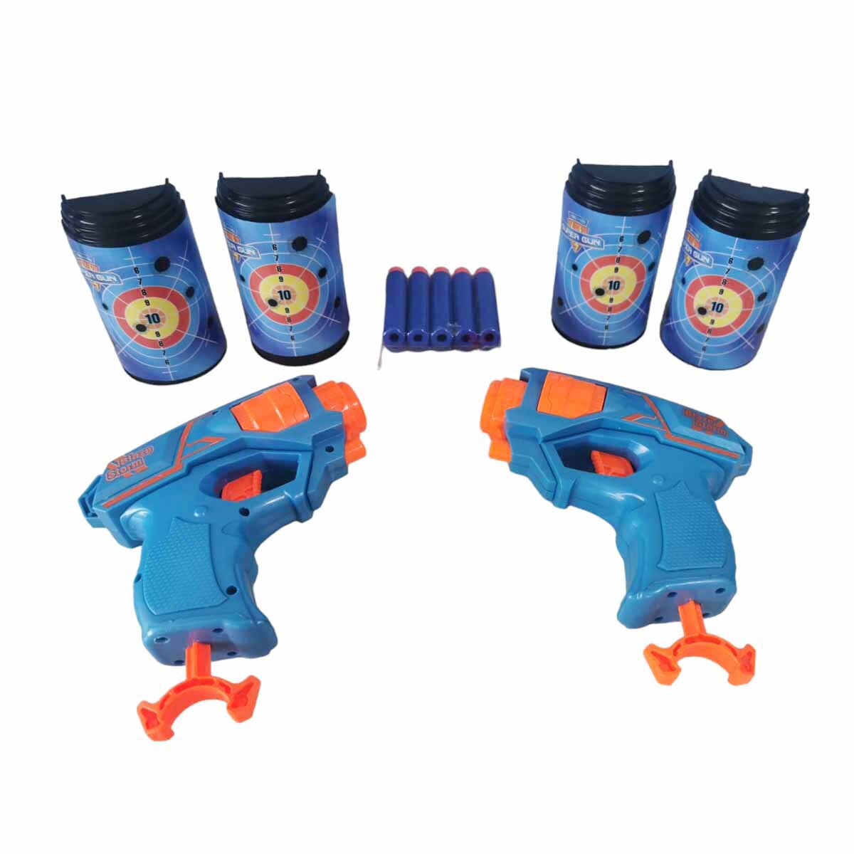 Zapp Toys Set 2 pistoale cu 10 sageti din burete si 4 tinte