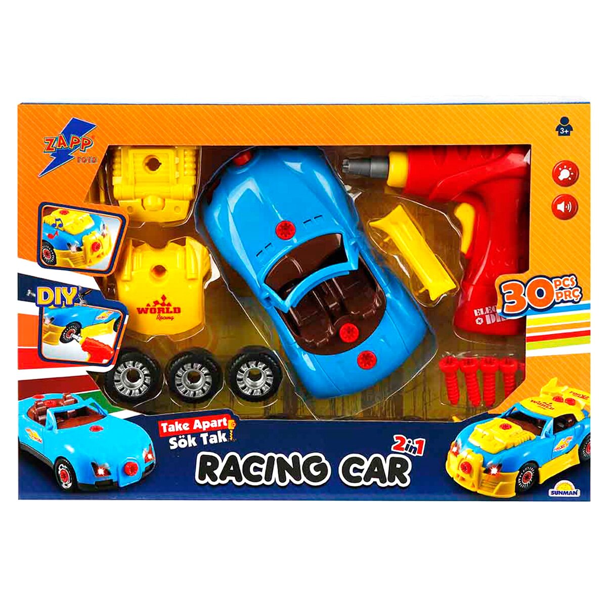 Zapp Toys Set de asamblare masinuta sport 30 piese