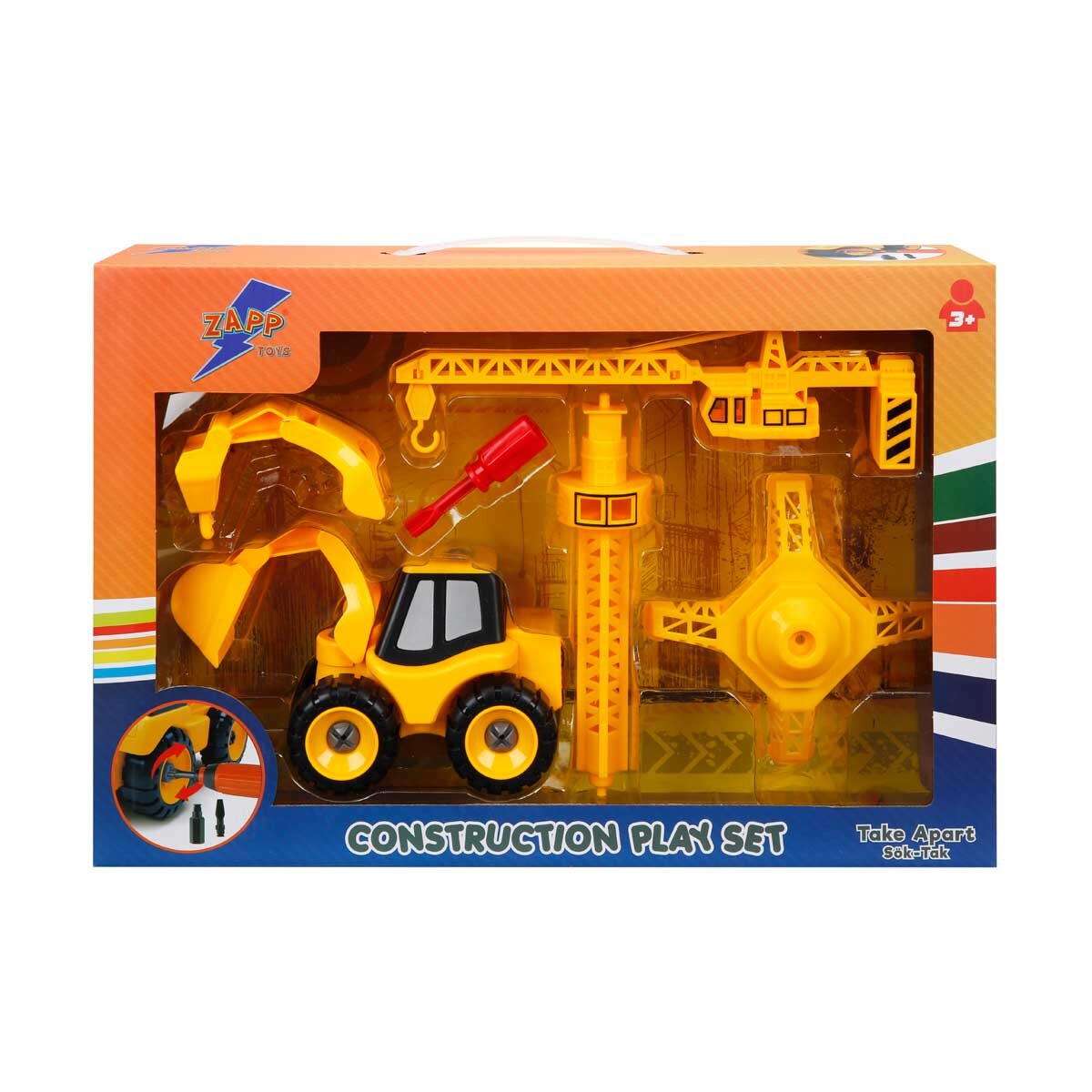 Zapp Toys Set vehicul de constructie si accesorii Excavator