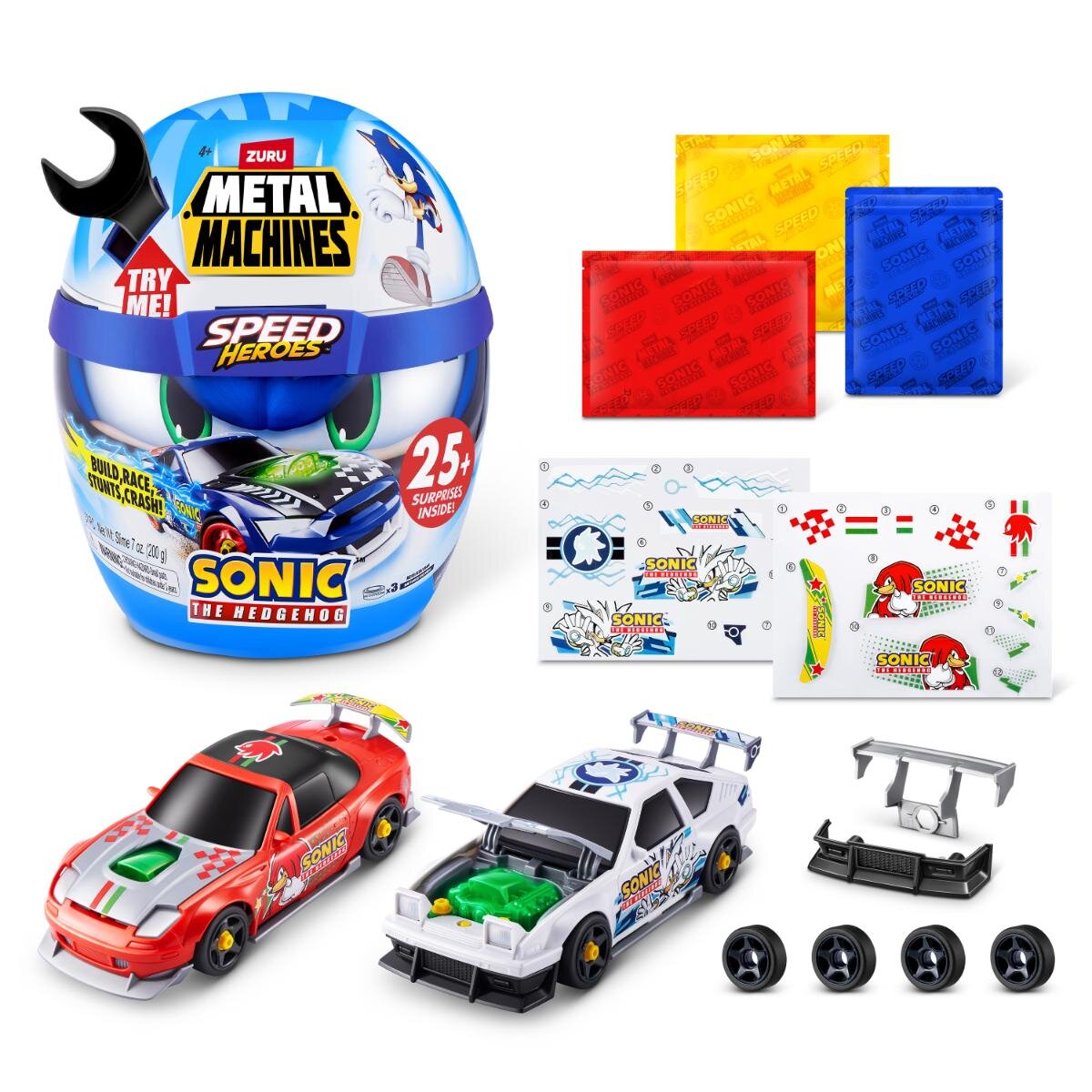 Zuru Set de constructie masina Metal Machines Speed Heroes Sonic the Hedgehog